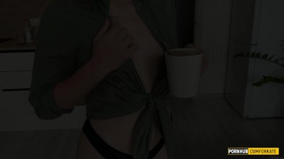 Brought Coffee To Bed And Pleasured My Cock With A Blowjob