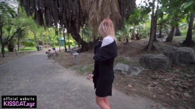 Public Agent   Russian Teen Flashing & Blowjob With Cum Mouth Play / Kiss Cat