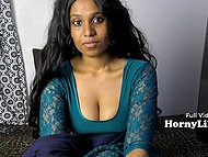 Pleasant Young Woman From India Talks To The Imaginary Man And Masturbates Pussy On Camera