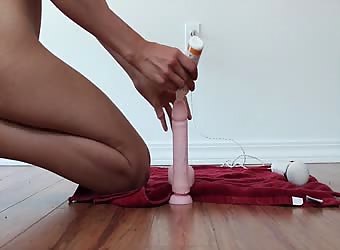 Asian Mix Creams Her Pussy With Dildo