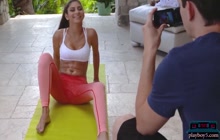 Petite Nina North Made A Workout Video And Had The Big Dick Camera Man All Excited