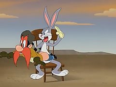 Bugs Bunny Spanks Yosemite Sam