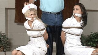 Clips 4 Sale   Sexy Nurses Georgia Jones And Jana Jordan Sit Chair Tied And Cleave Gagged!