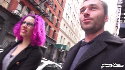 Miss Goldie Walks With James Deen In New York