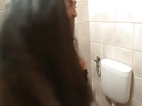 Skinny Girl Groped And Fucked On Public Toilet