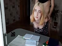 Amateur Teen Can’t Focus On Studying Before Fucking Hard