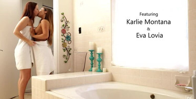 Karlie Montana And Eva Lovia Are Making Love In The Bathroom