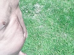 Naked Redneck Piss In Yard