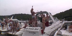 NEBRASKACOEDS   Many Random Women Flashing Their Perfect Tits On Lake In Missouri