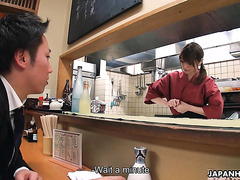 2 Kawaii Japanese Waitresses Get Fucked Hard By Stranger At Work