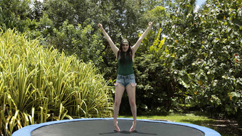Trampoline And Big Cock Boost Kinsley Anne’s Mood