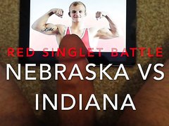 Cum Tribute Battle   Red Wrestling Singlets   Nebraska Vs Indiana