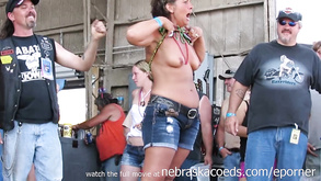 Real Chicks Getting Totally Naked In A Contest At An Iowa Biker Rally